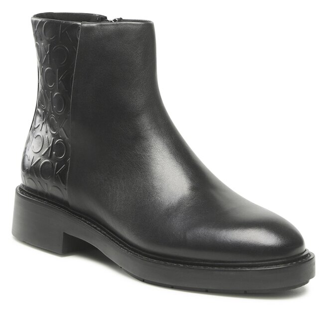 Botine Calvin Klein Rubber Sole Ankle Boot HW0HW01276 Ck Black BAX