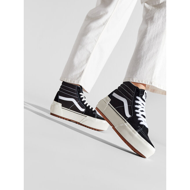 Vans Сникърси Vans Sk8-Hi Stacked VN0A4BTW5ZN1 (Suedecanvas)Blkblncdbinc