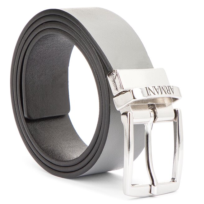 Tommy Hilfiger Pánský pásek Hilfiger Loop Belt 3.5 Rev AM0AM03111 90 Černá