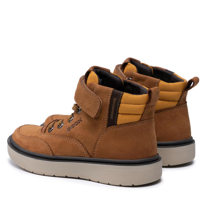 Geox J RIDDOCK BOY Marrone / Marine - Consegna Gratuita | ! - Scarpe Sneakers Alte Bambino 37,50 - 3