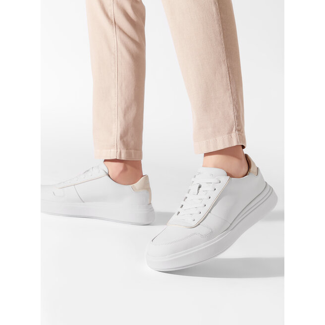 Calvin Klein Sneakersy Calvin Klein Low Top Lace Up HM0HM00549 White/Stony Beige 0K6
