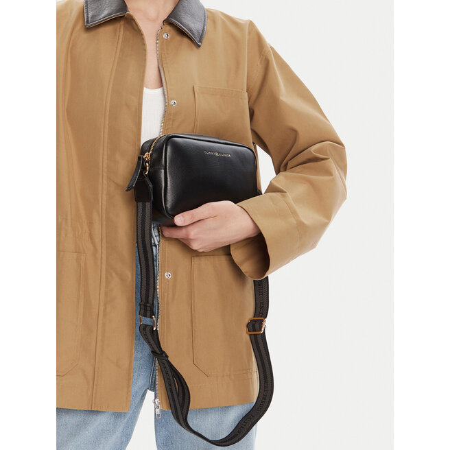 Torebka Tommy Hilfiger Th Logotape AW0AW17689 Czarny -