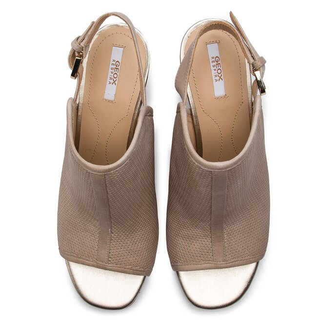 Sandalen Geox D Marilyse C D724UC 0LC09 CH62L Lt Taupe Lt Gold