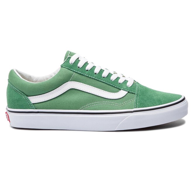 Vans old skool deep grass green & best sale true white shoes