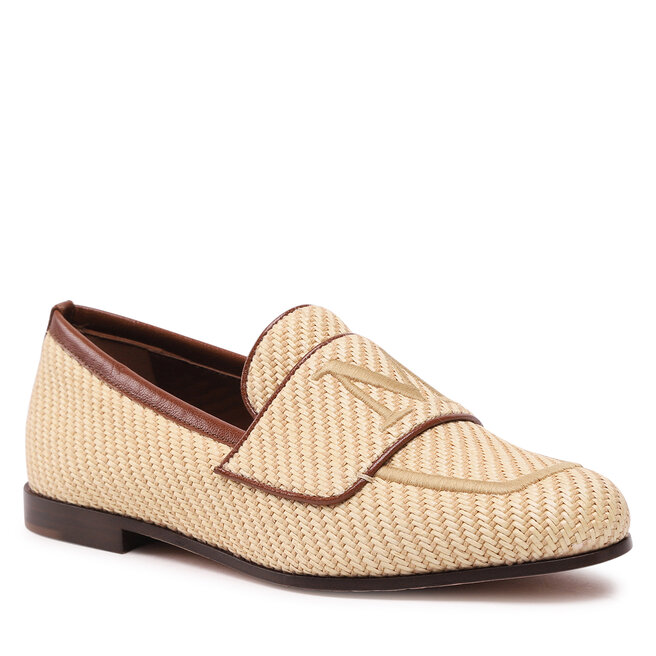 Max Mara Loafers Max Mara Lizia 23452109316 Paglia/Noce 008/008