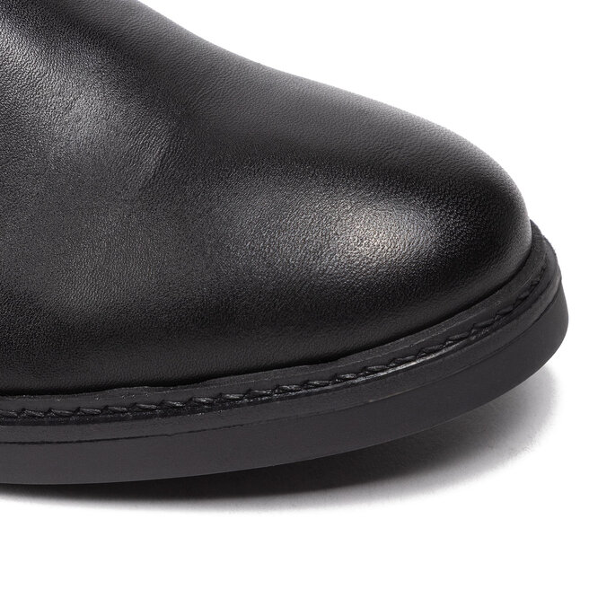 Tommy Hilfiger Ghete Jodhpur Tommy Hilfiger Th Leather Flat Boot FW0FW06749 Black BDS