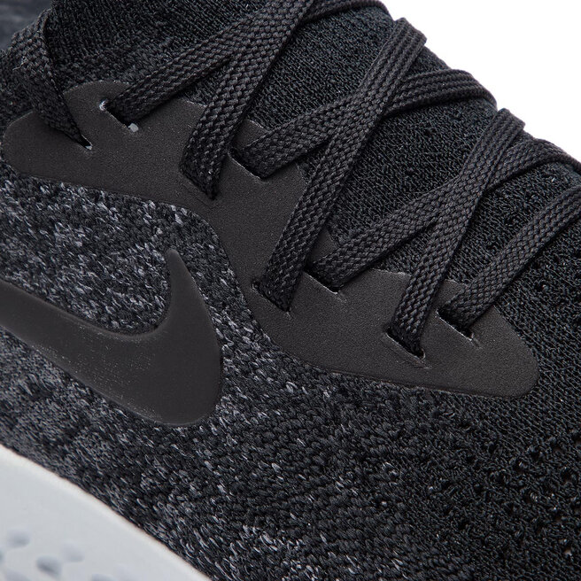 Nike epic react flyknit black black sales
