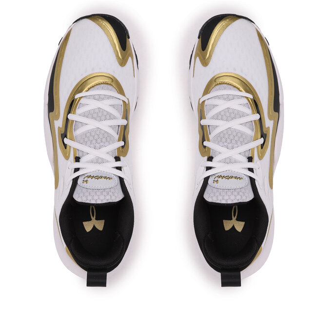 Under Armour Cipő Under Armour Ua Spawn 5 3026285-101 White/Black/Metallicgold