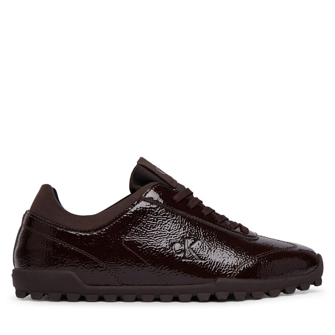 Sneakersy Calvin Klein Low Profile Run Mg Pol Mix Mat HW0HW03284 Bordowy - kobiece