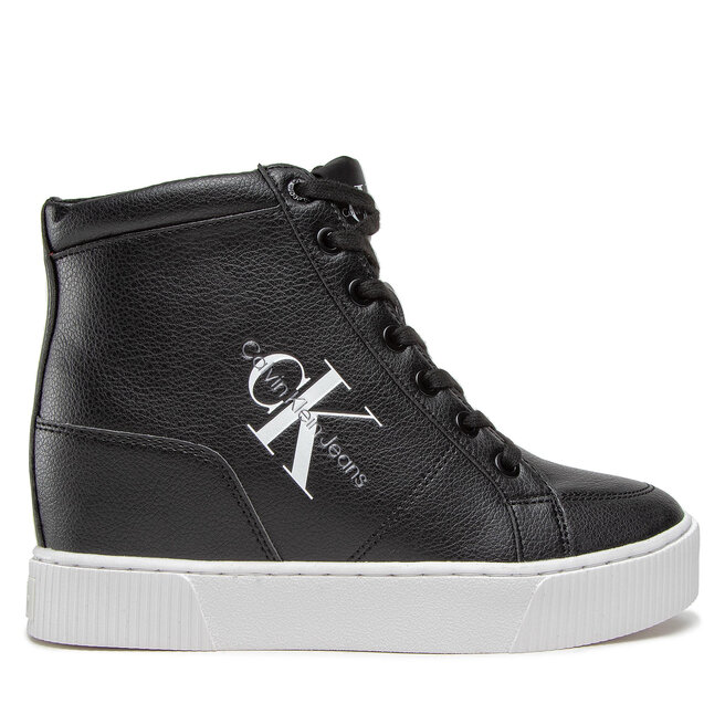 Sneakersy Calvin Klein Jeans Hidden Wedge Cupsole Laceup - Czarny