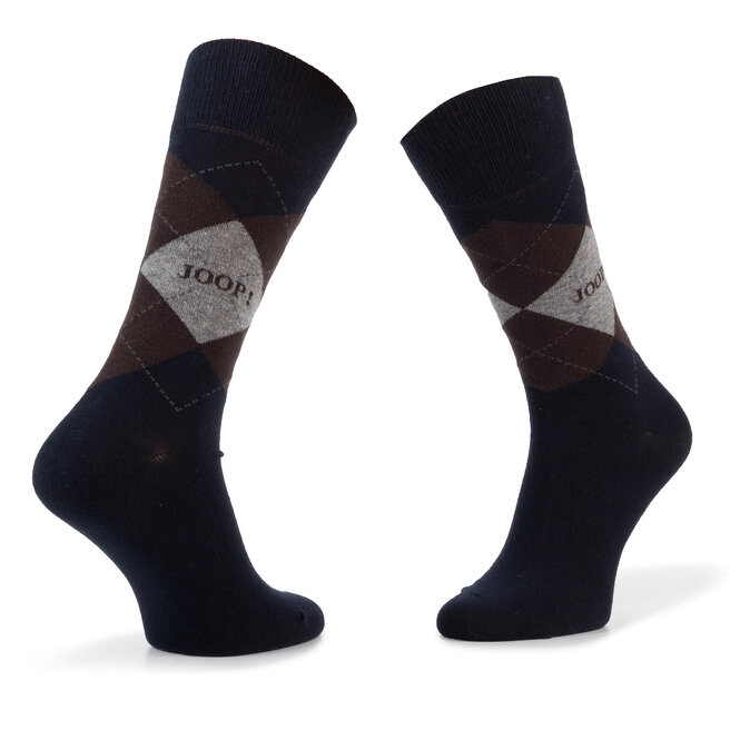JOOP! 2 pár hosszú szárú férfi zokni Joop! Socke Classic Argyle 900.011-2 Navy/Coffee 3000-1