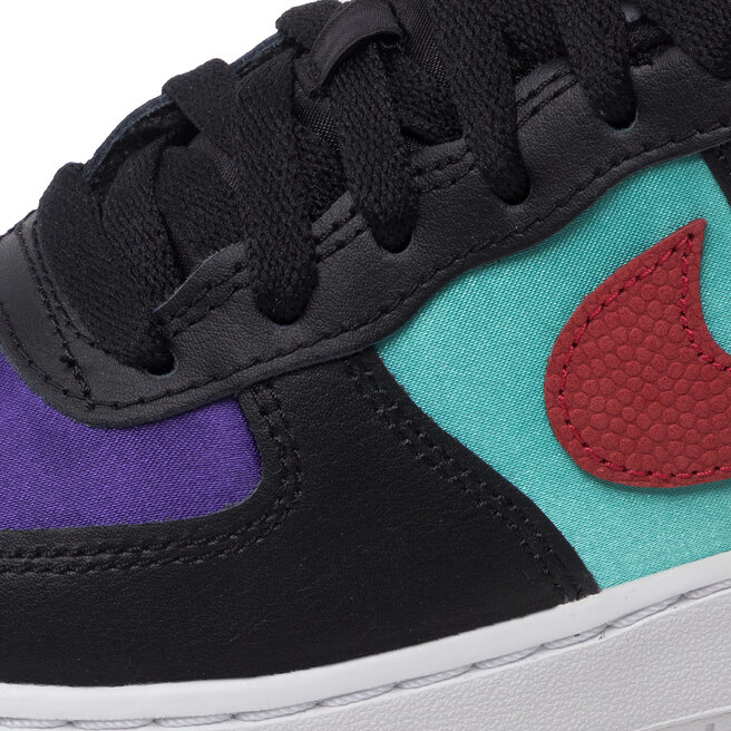 Nike Обувки Nike Air Force 1 Lv8 Emb (Gs) DN4178 001 Black/Gym Red/Washed Teal