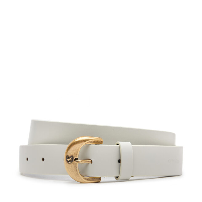 Pasek Damski Calvin Klein Jeans Casual Pin Buckle 25Mm - Biały