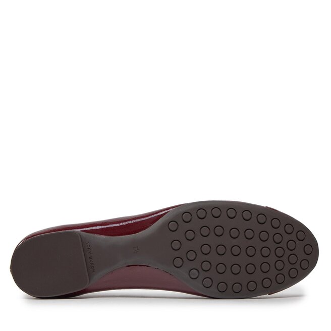 Tory Burch Baleríny Tory Burch Claire Cap-Toe Ballet 156159 Dark Carmine / Gold / Silver 500
