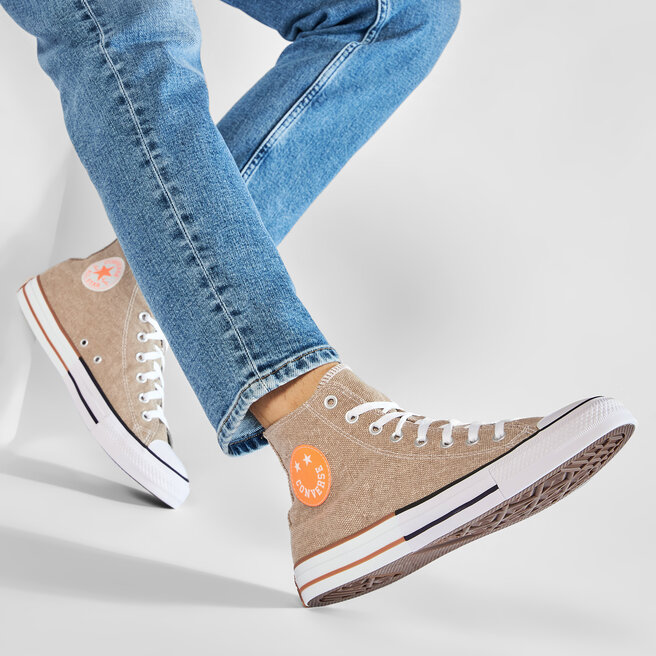 orange white converse