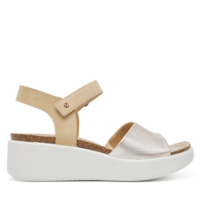 Sandały ECCO Flowt Wedge - Złoty