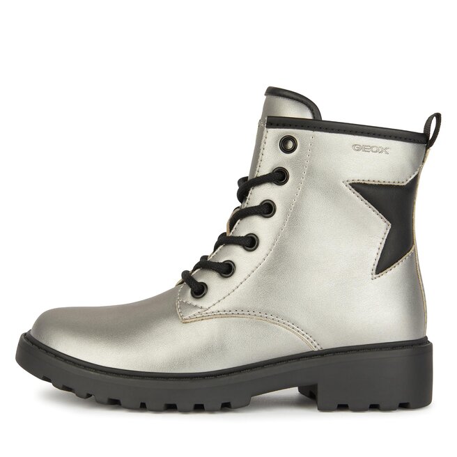 Geox Csizma Geox Jr Casey J9420G 000NF C1363 S Dk Silver/Black