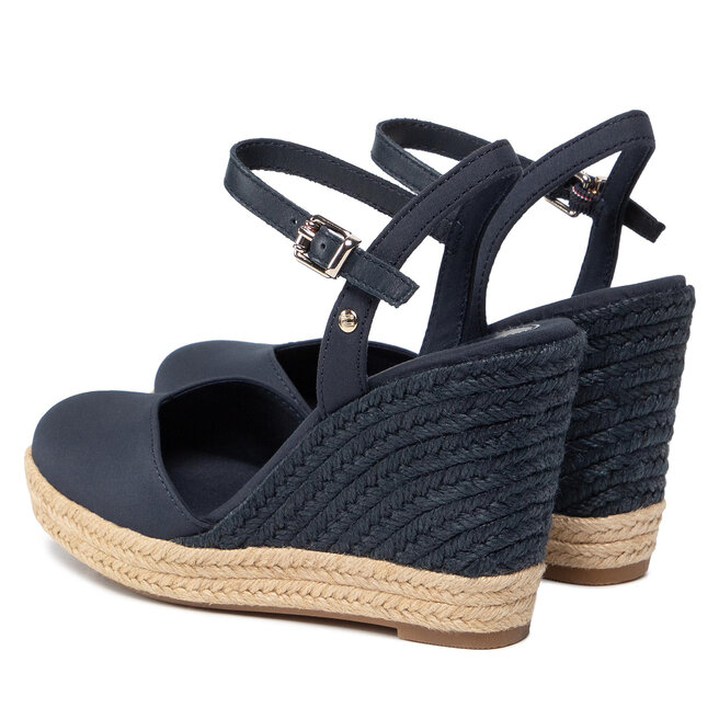 Tommy Hilfiger Espadrilky Tommy Hilfiger Basic Closed Toe High Wedge FW0FW04786 Desert Sky DW5