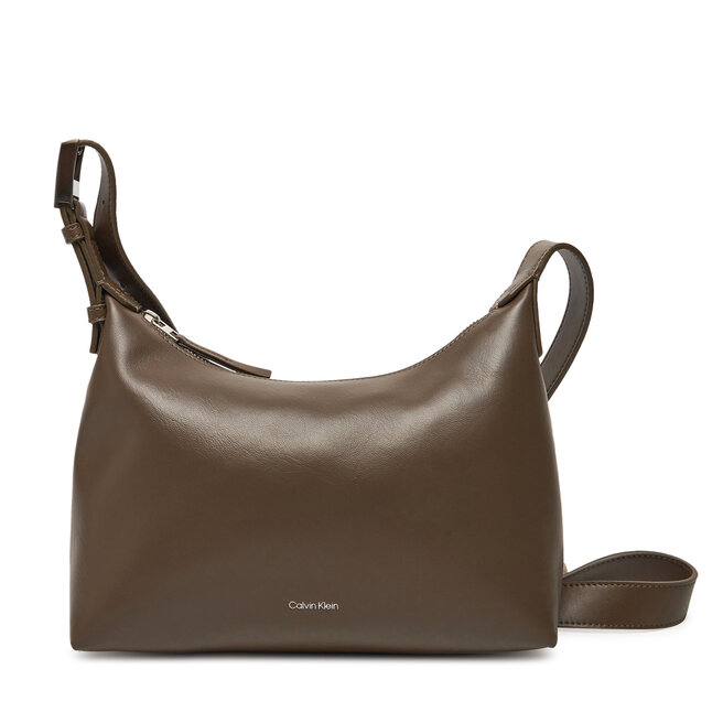 Torebka Calvin Klein Hardware Strap Medium Crossbody - Brązowy