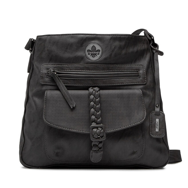 Rieker Damen Handtasche Braun - Citypack Aus Kunstleder Mit Vielen Fächern