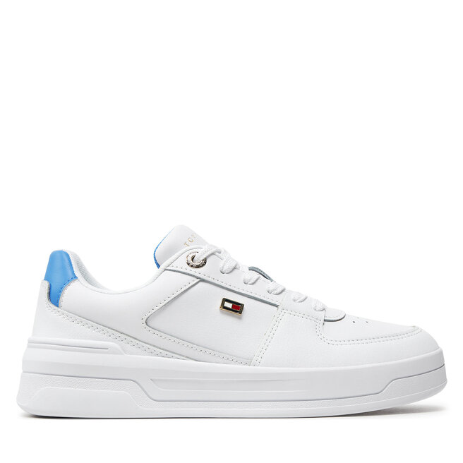 Sneakersy Tommy Hilfiger Flag Basket Sneaker - Biały