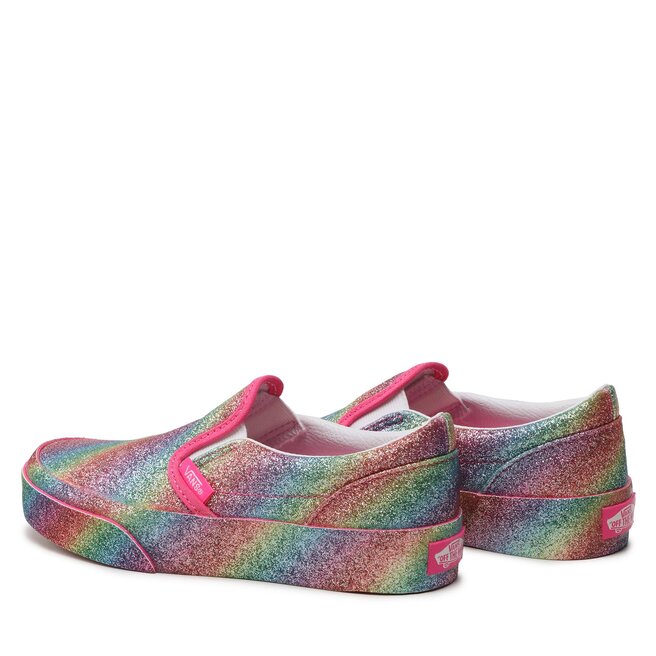 Vans rainbow classic slip cheap on
