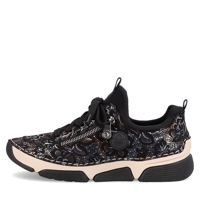 Sneakersy Rieker 45973-90 Schwarz-Metallic / Schwarz 90 | eobuwie.com.pl