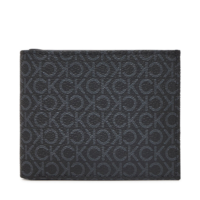 Portfel męski Calvin Klein Classic Mono Bifold 5Cc W/Coin - Czarny