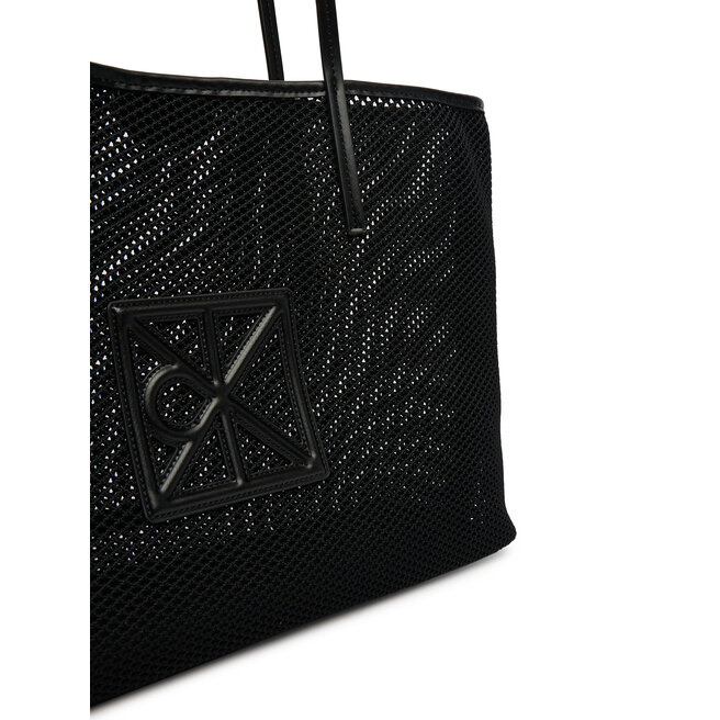 Torebka Calvin Klein Emblem Mesh Tote LV04F3380G Czarny -