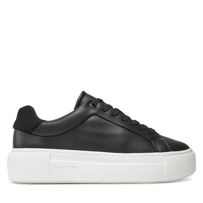 Sneakersy Calvin Klein Ff Cupsole Lace Up Lth - Czarny