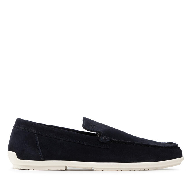 Mokasyny Calvin Klein Driving Shoe Sue - Granatowy