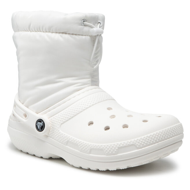 Botine Crocs Classic Lined Neo Puff Boot 206630 White/White