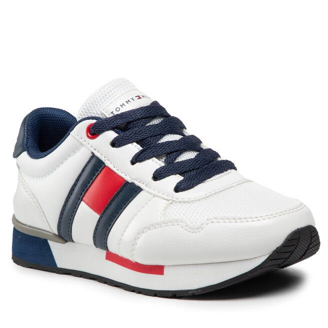 Sneakers Tommy Hilfiger Low Cut Lace-Up Sneaker T3B4-30483-0733X336 M White/Blue X336