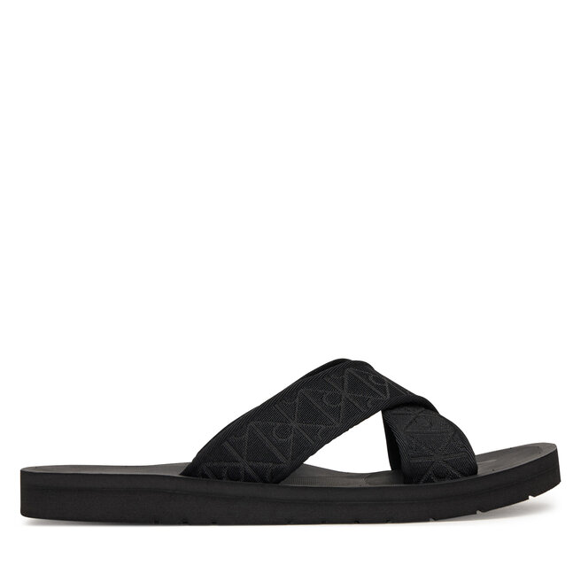 Klapki Calvin Klein Ess Diecut Xcross Wb Aop HM0HM02093 Czarny -