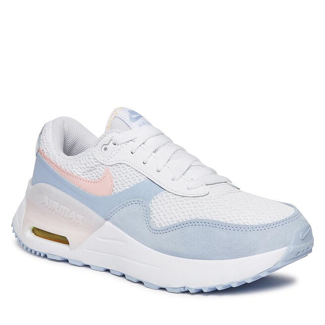 Nike air max white best sale and pink