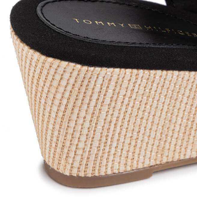 Tommy Hilfiger Espadrilky Tommy Hilfiger Iconic Elba Sling Back Wedge FW0FW04788 Black BDS