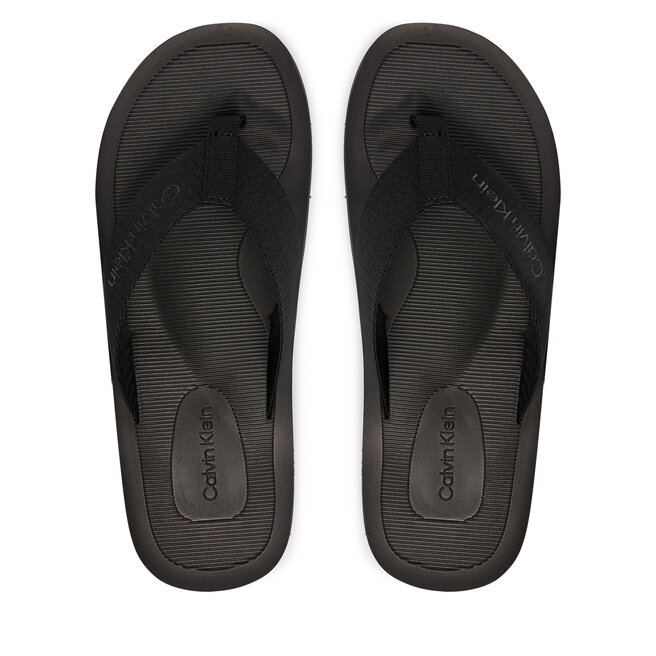 Japonki Calvin Klein Logo Webbing Strap HM0HM02106 Czarny -