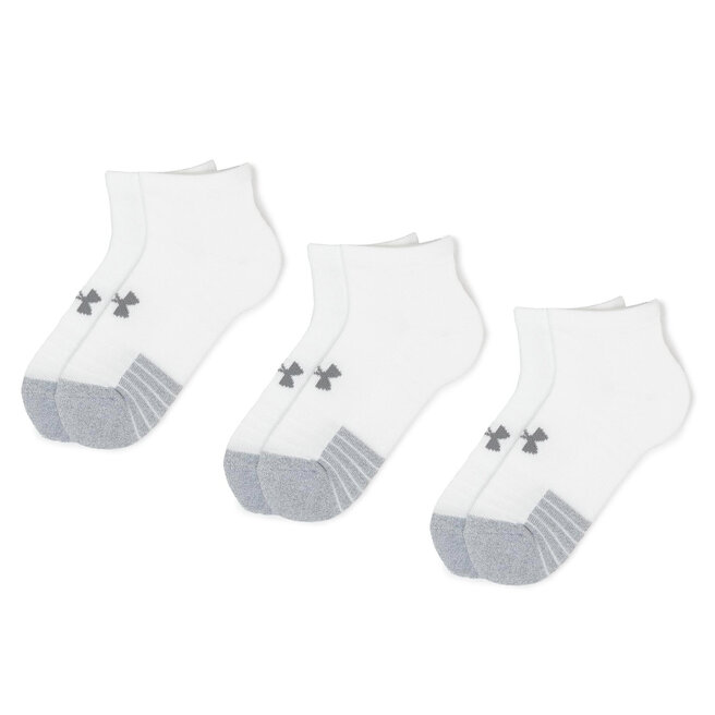 Under Armour Комплект 3 чифта къси чорапи унисекс Under Armour Heatgear Lo Cut Sock 1346753-100 White