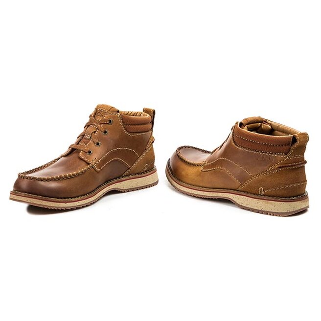 Trzewiki Clarks Mahale Mid 261024897 Tan Leather eobuwie .pl
