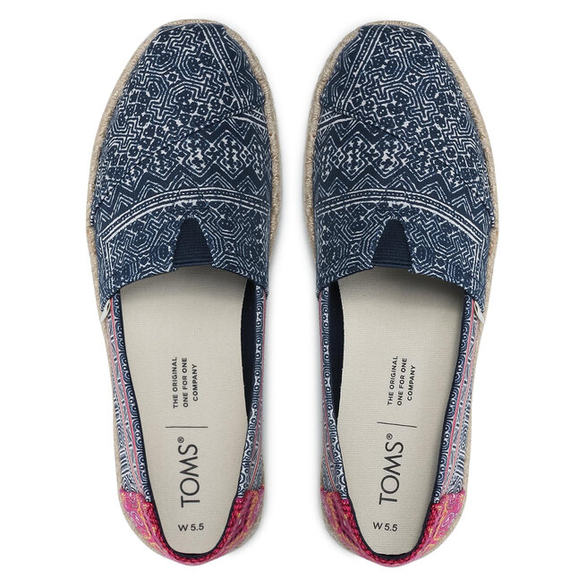 Toms Еспадрили Toms Alpargata Rope 10016263 Indigo Floral/Hmon Print