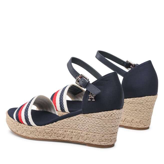 Tommy Hilfiger Espadrillas Tommy Hilfiger Mid Wedge Corporate FW0FW07078 Space Blue DW6
