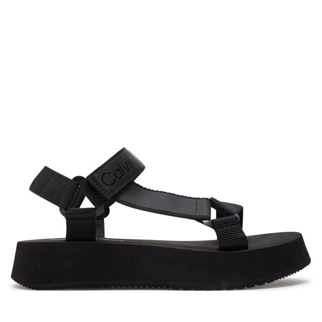 Sandały Calvin Klein Jeans Sandal Velcro Webbing Dc - Czarny