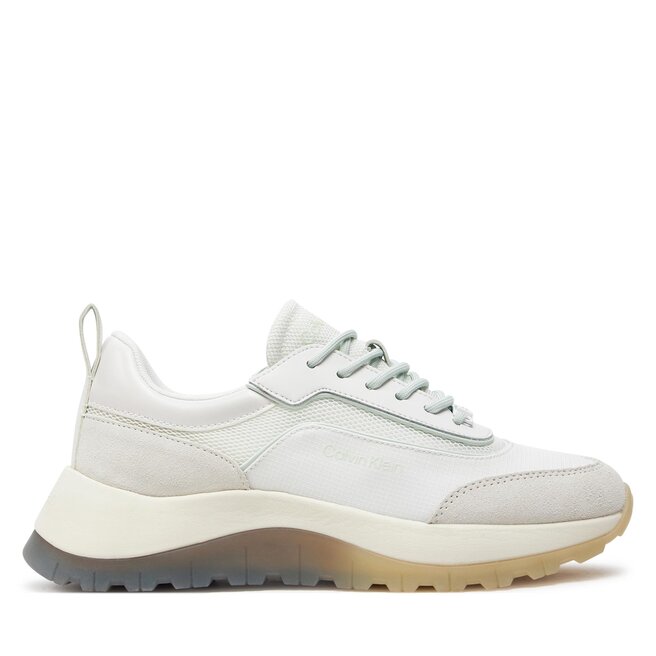 Sneakersy Calvin Klein Runner Lace Up Mesh Mix - Biały