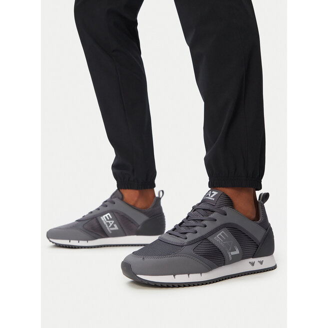 Sneakersy EA7 Emporio Armani 7X000337 AF18613 MZ845 Szary ciemny - męskie