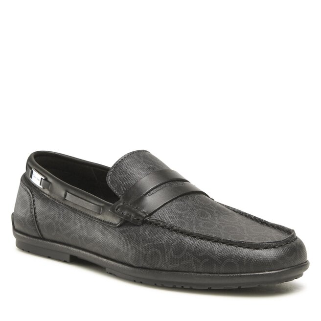Calvin Klein Мокасини Calvin Klein Logo Hw Driver Mono HM0HM00843 Black Mono 0GJ