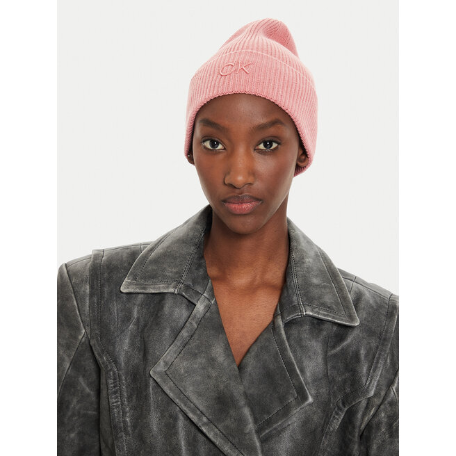Czapka Calvin Klein Embroidery Fine - Różowy