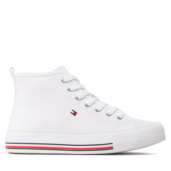 Tommy Hilfiger Plátenky Tommy Hilfiger High Top Lace-Up T3A9-32679-0890 S White 100