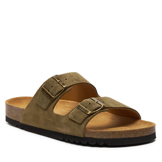 Sandalia Scholl Julien Para Hombre - Cuero Y Textil, Hebilla, Talla Media