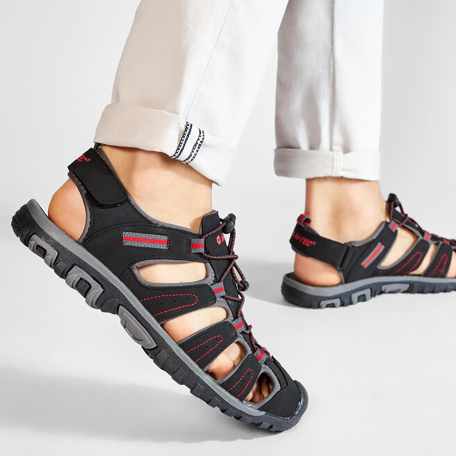 Hi-Tec Sandale Hi-Tec Tiore AVS-SS19-HT-01-Q2 Black/Dark Grey/Red