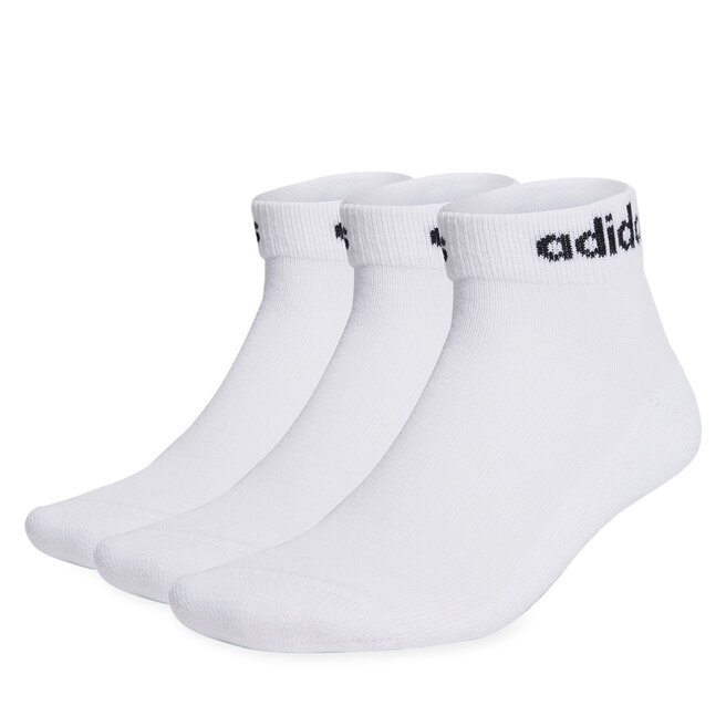 Κάλτσες Κοντές Unisex adidas Linear Ankle Socks Cushioned Socks 3 Pairs HT3457 white/black